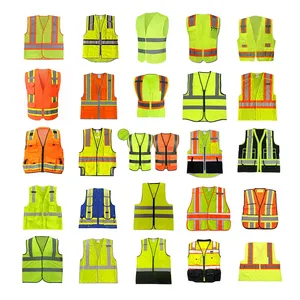 Gilet di Sicurezza Riflettente Certificato ANSI EN20471, Classe 2, con Nastro Riflettente da 5cm, Logo Personalizzabile, Abbigliamento ad <span class=keywords><strong>Alta</strong></span> <span class=keywords><strong>Visibilità</strong></span> - Product Image 1