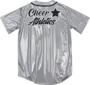Setelan pakaian bisbol kustom Jersey bisbol payet leher V Oem Jersey Cheer berkilau warna GLITTER - Product Image 5