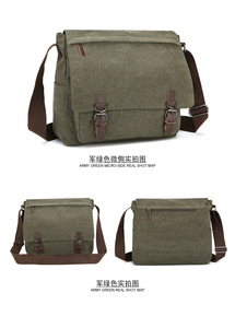 Sac bandoulière en toile tendance pour <span class=keywords><strong>homme</strong></span>, sacoche décontractée pour ordinateur portable, sac messager rétro, sac à bandoulière croisé pour <span class=keywords><strong>homme</strong></span> - Product Image 4