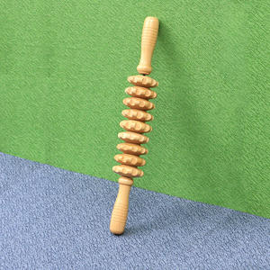 Masseur à rouleaux manuel en bambou naturel à 9 rouleaux pour le cou, le corps et le dos – <span class=keywords><strong>Prix</strong></span> de gros - Product Image 5