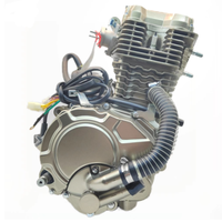 Nouveau moteur de moto Loncin OEM 300cc 4 temps refroidi par air, remplacement pour tricycle CG300, allumage CDI, démarrage électrique/à manivelle