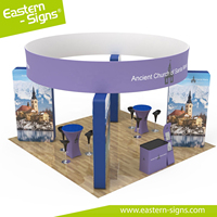 Stand modulaire portable 20-20 pour salon professionnel, équipement de présentation de vêtements, système d'exposition, toile de fond en tissu, bannière LED, sublimation par transfert thermique
