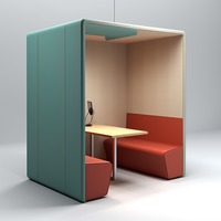 Réunion lieu de travail chat téléphonique double personnes bureau insonorisé poste de travail cabine acoustique