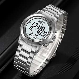 Reloj Deportivo Digital <span class=keywords><strong>Skmei</strong></span> 2271 para Hombre, Cronógrafo LED, Correa de Acero Inoxidable de Lujo, Resistente al Agua 30M, Doble Zona Horaria - Product Image 4