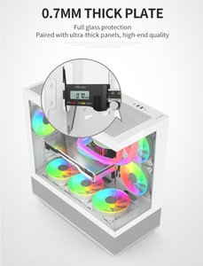 E Máy đôi bên Tempered Glass chơi game trường hợp gaminng PC Tủ OEM trường hợp máy tính lọc bụi MATX <span class=keywords><strong>ITX</strong></span> <span class=keywords><strong>Micro</strong></span> ATX PC trường hợp - Product Image 4