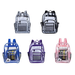 Custom Logo <strong>Kids</strong> Clear PVC School Bag <strong>Backpack</strong> Waterproof Large Capacity Pocket Heavy Duty Clear Transparent PVC <strong>Backpack</strong> - Product Image 5