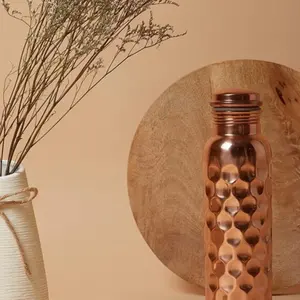 Pure Copper <b>Water</b> <b>Bottle</b> with Hammered Shine Finish 1L <b>Bottle</b> for Office Yoga & <b>Gym</b> Drinkware <b>Water</b> <b>Bottle</b> - Product Image 2