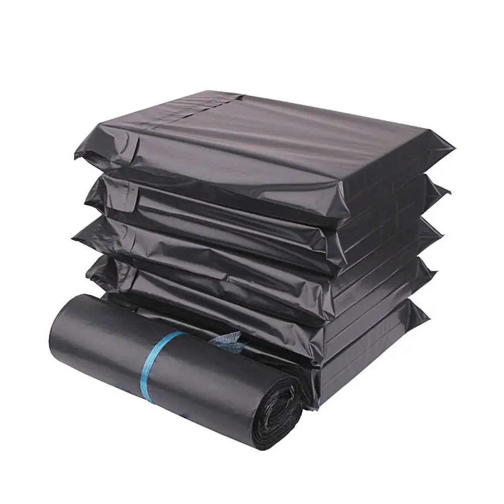 100 Stuks Custom Matte Black 32X45 Cm Verzending Plastic Envelop Waterdichte Logistieke Pakket Tas