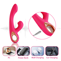 Vibrateur G-Spot Lapin 10 Modes de Vibration & 10 Modes de Succion en Silicone Résistant à l'Eau Rechargeable USB OEM ODM Logo Personnalisé