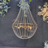 HY cristal perle rideau accessoires de mariage lustre en acrylique décoration de lustre de mariage décorations de salle de mariage