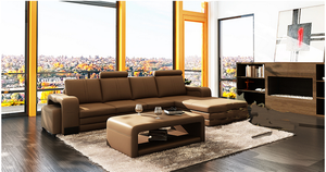 Mano resto Poggiatesta <span class=keywords><strong>Mobili</strong></span> Divano Ad Angolo Moderno A Forma di L <span class=keywords><strong>Soggiorno</strong></span> Divano In Pelle Set - Product Image 4