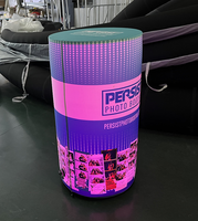 Comptoir de bar gonflable en PVC LED pour événements, hauteur 100 cm, durable, résistant à l'eau, table d'extérieur pour fournitures de fête et présentation de jeux