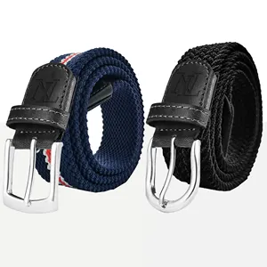 2022 hombres cinturones mujeres tela 3517 Cinturón trenzado de algodón elástico para Jeans - Product Image 1