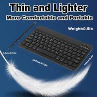 Keyboard dan Mouse Mini Nirkabel Isi Ulang untuk Tablet PC 10 inci, iPad, dan Ponsel, Harga Terjangkau untuk Kantor Rumah