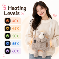 Pochette chauffante électrique pour les mains avec sangle réglable, 5 niveaux de chauffe, alimentée par batterie externe USB 5V, pour femmes et enfants