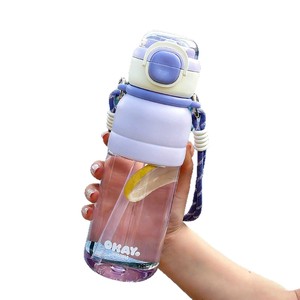 โอเค ขวดน้ำกีฬา 1000 มล. พร้อมหลอดดูด ขวดน้ำพกพาสำหรับเด็กผู้หญิง ใช้กลางแจ้ง - Product Image 5