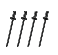 Paku Keling Baja Bentuk Mawar Hitam Buatan Pabrik Cina Kelas 4.8 & 6.8 Model 3.2*6 Grip 0.5-5 untuk Mobil