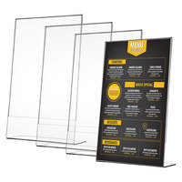 Vente en gros en forme de L en plastique Menu Flyer A4 porte-papier 8.5 ''* 11'' dessus de table transparent acrylique carte signe titulaire présentoir pour magasin
