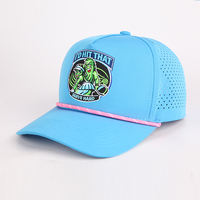 Gorra Deportiva de Alta Calidad, Impermeable, con Corte Láser Perforado, Personalizada, de 5 Paneles, de Secado Rápido, Ajustable para Exteriores