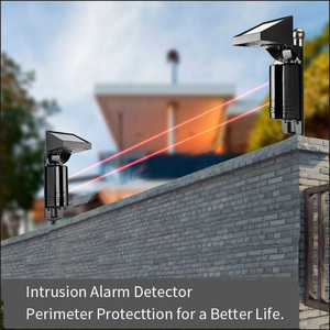 Détecteur infrarouge actif à double faisceau 433 MHz à énergie solaire, système d'alarme photoélectrique extérieur pour la sécurité domestique et la détection d'intrusion pour villa - Product Image 2