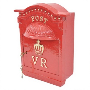 Factory Top Selling VR <b>Post</b> <b>Box</b> Red Made India Cus5om Colored Red Vintage Solid <b>Post</b> <b>Box</b> Great Organize for Streets - Product Image 1