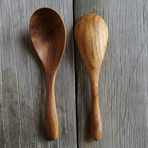 Handmade Wooden Spoons Set 2 Kitchen Utensils Dishwasher Safe High Heat Resistant Eco-Friendly Lightweight Non-Stick Food Safe - Product Image 1