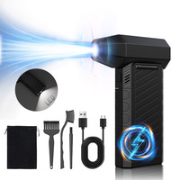 Ventilateur turbo portatif 131000 tr/min avec éclairage et lumière SOS, souffleur d'air comprimé, pistolet à air portable à 3 vitesses réglables
