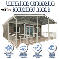 Maison conteneur extensible de 40 pieds avec réduction du bruit, 2 chambres, salle de bain, maison modulaire compacte, préfabriquée solaire