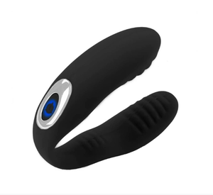 מכשיר עיסוי בצורת U שקט עם ויברציה, עשוי גומי מלא, לגירוי נקודת G, מוצר למבוגרים - מבוקש מאוד - Product Image 4