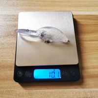 R-8233 supérieur droit 90mm 10g gros plongée profonde manivelle appâts leurre corps blancs appâts longue lèvre non peint leurre appâts en plastique dur