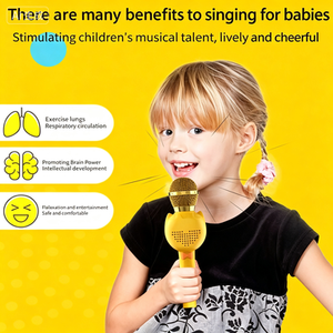 Microphone BT pour enfants personnalisé OEM ODM, microphone chantant de dessin animé, haut-parleur pleine fréquence, machine de karaoké sans fil rechargeable - Product Image 1