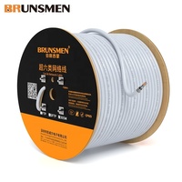 Kabel LAN Cat6a/Cat7 FTP/SFTP Full Copper 305m Roll dengan Selubung PE/PVC/LSZH dan Bandwidth 250MHz