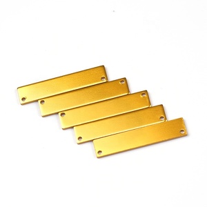 Латунная табличка с именем из нержавеющей стали, позолоченная пустая металлическая гравировальная табличка для собаки - Product Image 3