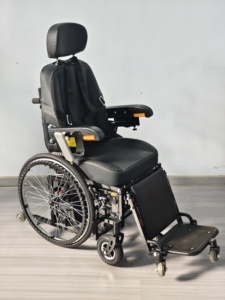 Fauteuil roulant électrique pour handicapés à usage intensif Fauteuils roulants motorisés debout et vers le bas pour handicapés - Product Image 3