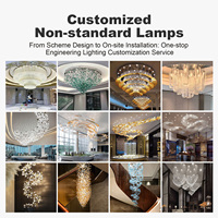 Lámpara de Araña LED Moderna de Lujo, Larga, Giratoria, con Altura Ajustable, para Escalera Dúplex, con Control Remoto, para Vestíbulo de Hotel o Villa