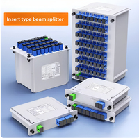PLC FTTH/FTTB/FTTX 1X2/4/8/16/32 SC UPC/APC Kotak Kaset Pemisah Serat Optik Tipe Plug-in Beam Splitter