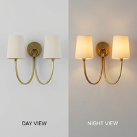 Applique murale LED minimaliste nordique YH, éclairage décoratif intérieur pour salon, chambre, salle de bain, escalier, miroir, en laiton