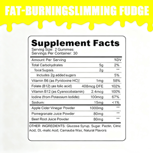 Fabricante Certificado por GMP, Fórmula Personalizada Avanzada para Gomitas Energéticas de Marca Blanca al por Mayor con Vinagre de Sidra de Manzana y Vitamina B6 - Product Image 2