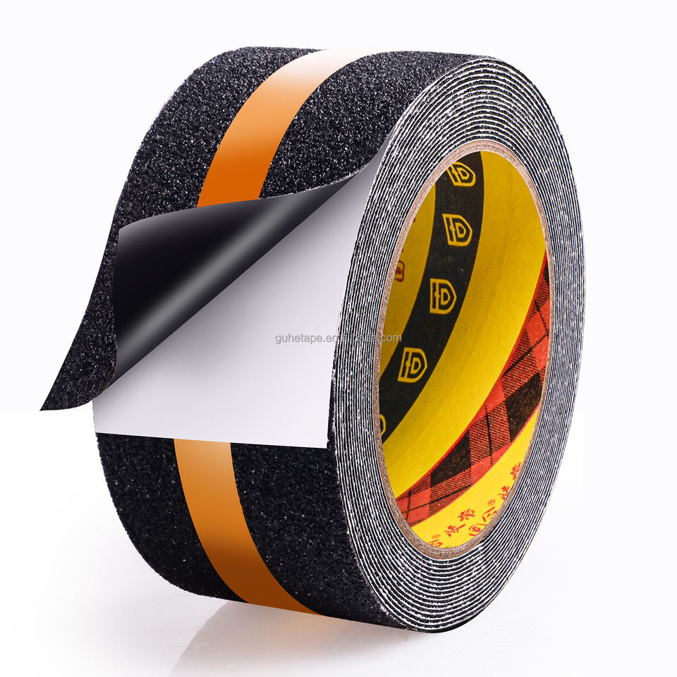 2"x16.5ft Anti Slip Tape With Reflective Stripe Premium Grip Non Slip Stair Treads Tape High Traction For Stairs Black/yellow