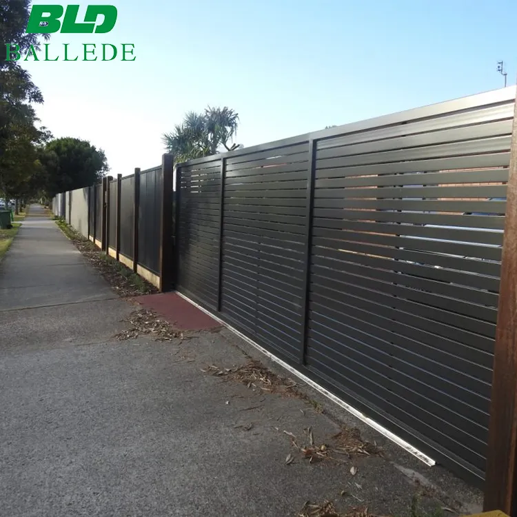 Outdoor Aluminium Garden Fencing Prices Aluminium Post Slat Fence Panels Privacy Screen With Horizontal Louver