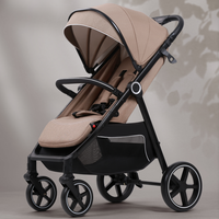 Poussette bébé 2-en-1 pliable, système de voyage sécurisé pour nourrisson, cadre en acier inoxydable, capacité de charge de 20 kg, modèle certifié 619A