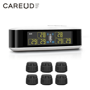 מערכת ניטור לחץ אוויר בצמיגים אלחוטית Careud U8B Solar 6 חיישנים חיצוניים אוניברסלית לקרוואנים, משאיות ונגררים, כלי רכב <span class=keywords><strong>TPMS</strong></span> - Product Image 1