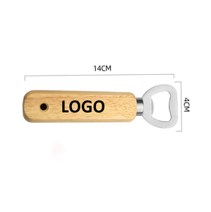 Xinrunjin, regalo de boda personalizable, mango de madera, cerveza, vino y destornillador, abrebotellas, logotipo grabado, artesanías de bambú y madera - Product Image 1