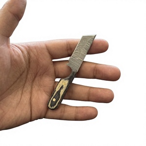 Cuchillo de caza y supervivencia de hoja fija mini de acero de Damasco de alta calidad hecho a mano con mango de resina OEM - Product Image 3