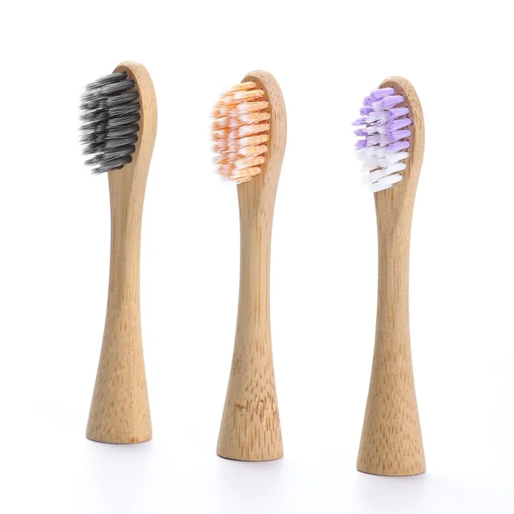 Wholesale Replaceable Bamboo Toothbrush Head Eco-friendly Electric Bamboo Toothbrush Head