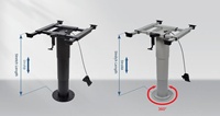 Pied de table électrique relevable pour camping-car, base de table réglable motorisée 12V en aluminium pour camping-car, caravane, fourgon aménagé