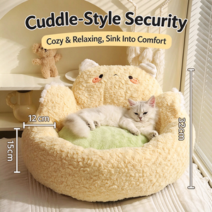 <span class=keywords><strong>Casa</strong></span> Cálida y Acogedora para Gatos en Invierno, Sofá Cama para Mascotas para Todas las Estaciones, Cama Segura para Gatos y Perros Pequeños - Product Image 1