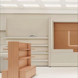 Comptoir <span class=keywords><strong>de</strong></span> présentation <span class=keywords><strong>de</strong></span> cosmétiques en bois moderne personnalisé avec éclairage LED, vitrine <span class=keywords><strong>de</strong></span> produits <span class=keywords><strong>de</strong></span> beauté pour la décoration intérieure <span class=keywords><strong>de</strong></span> magasin <span class=keywords><strong>de</strong></span> cosmétiques contemporain - Product Image 5