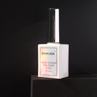 Top Coat Nano Cristal pour Vernis à Ongles Effet Gel Haute Brillance Sans Lampe UV Requise Brillance Longue Durée avec Finition Séchage Rapide