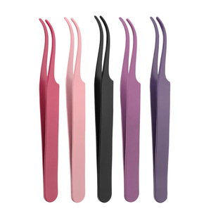 Pinzas para pestañas postizas, pinzas de mariposa de acero inoxidable, pinzas para autoaplicación y efecto de abertura, aplicador de cinta para párpados dobles - Product Image 5